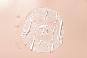 Concept of face and skin care with cosmetic mask