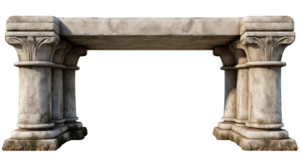 Ancient Stone Bench Roman Column Architecture
