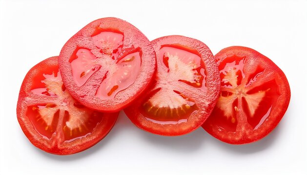 Jitomate rojo fresco en rodajas