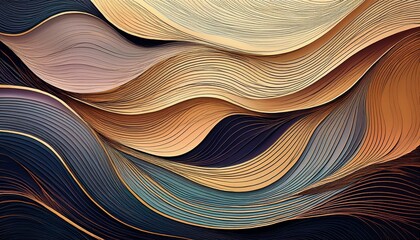 abstract flowing shapes with linear textured details