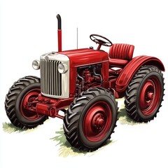 Obraz premium Farm tractor transparent background