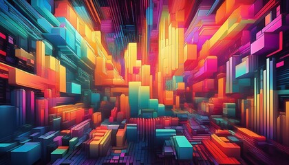 a colorful pixelated image with a lot of different colors