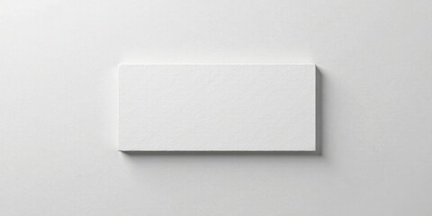 Blank White Rectangular Card Mockup on White Background Ideal for Branding and Design Presentation