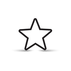 Obraz premium Star outline style icon template, logo symbol vector