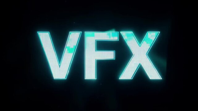 VFX Text Animation, Futuristic Glowing Typography for Visual Effects