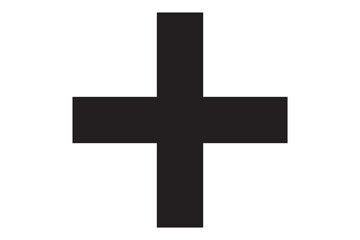 Black cross. Black cross original logotype, signs collection. Medicine health hospital icons. Vector illustration