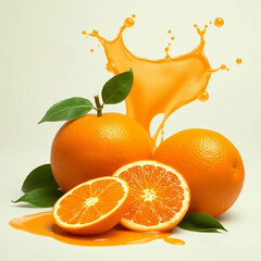 fresh orange fruit illustration design 