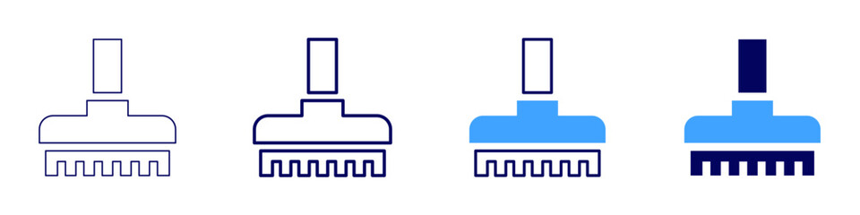 Broom conferences​ icon in 4 different styles. Thin Line, Line, Bold Line, Duotone. Duotone style. Editable stroke