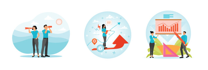 Teamwork Concept. Business Growth. Team Collaborates.