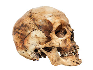 Fototapeta premium A Detailed Close-Up of a Human Skull