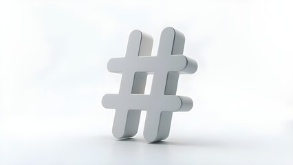 Obraz premium 3D hashtag symbol for social media, trends, and digital engagement