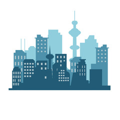 Fototapeta premium City Skyline Illustration