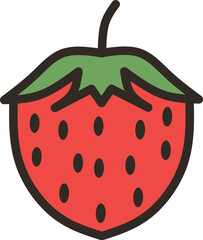 Cartoon Style Fruit Icons