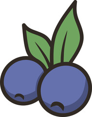 Cartoon Style Fruit Icons