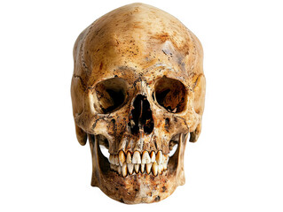 Naklejka premium Human Skull: Detailed Anatomy Study