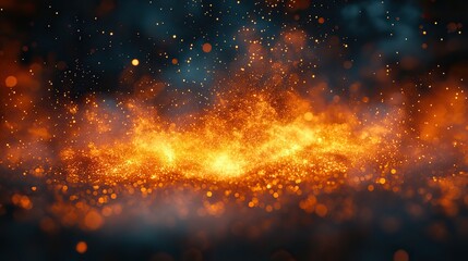 Abstract mental overload dynamic particles symbolize thoughts, stress, cognitive pressure, burnout, and intense focus.