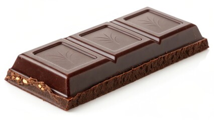 chocolate bar on white background