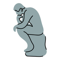 Contemplative Figure Statue