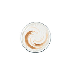 Cafe Frappe with Yogurt - A rich, iced coffee made with frappe mix, topped with creamy Greek yogurt. The frothy
