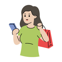 Shopping Woman Happy