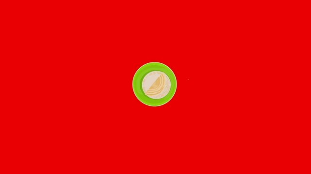 Soft and fluffy appams animated to highlight South India's beloved delicacy.