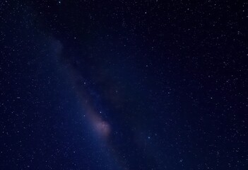 Obraz premium Starry night sky, celestial dust clouds, distant galaxies, constellations, stars