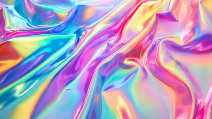 Fototapeta premium Iridescent holographic rainbow foil texture background