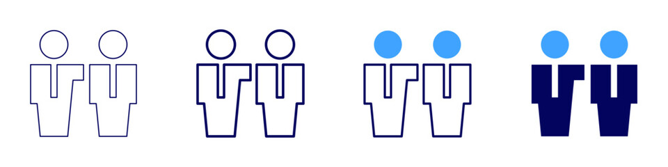 Job evaluation​ icon in 4 different styles. Thin Line, Line, Bold Line, Duotone. Duotone style. Editable stroke