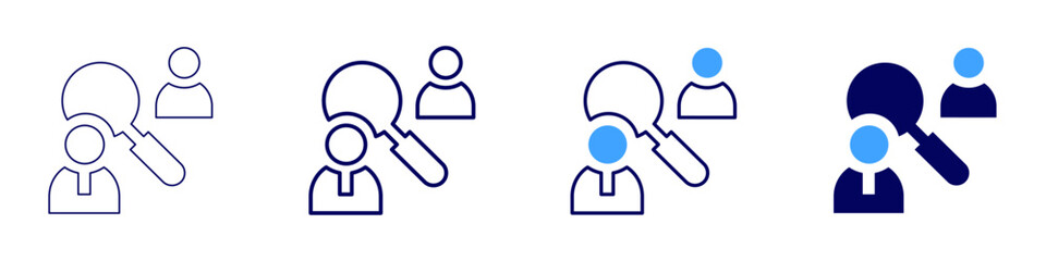 Job requirements​ icon in 4 different styles. Thin Line, Line, Bold Line, Duotone. Duotone style. Editable stroke