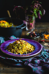Arabic Cuisine - Adas Polo Portrait View