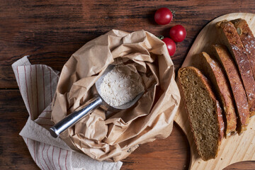 wholegrain flour and bread
