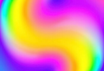 Vibrant rainbow gradient banner with stylized palm print symbol, banner, background