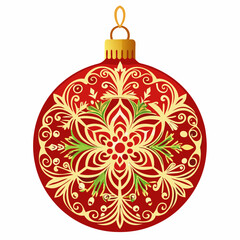 ornament with intricate glitter patterns