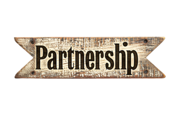 Partnership Text Isolated on Transparent Background