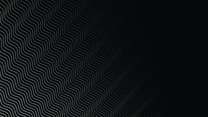Dark background with wavy lines abstract for fabric style or backdrop