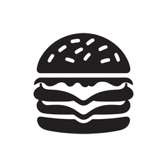 burger vector silhouette clip art logo design