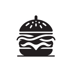 burger vector silhouette clip art logo design