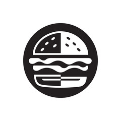 burger vector silhouette clip art logo design