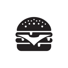 burger vector silhouette clip art logo design