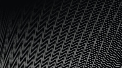 Dark background with wavy lines abstract for fabric style or backdrop