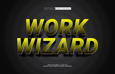 work wizard editable text effect with a work and smart text effect