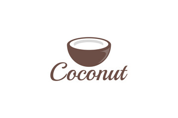 Coconut logo icon illustration, simple logo for branding