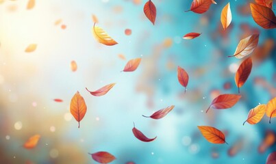 Colorful autumn leaf pattern illustrating nature's orange texture