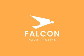Falcon logo icon illustration, simple logo for branding