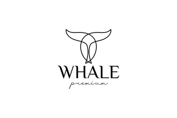 Whale logo icon illustration, simple logo for branding