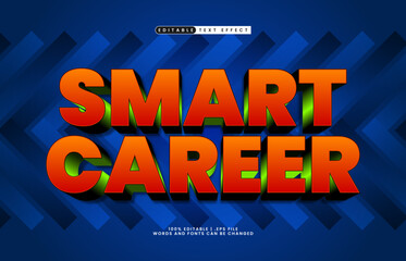 smart career editable text effect with a work and smart text effect
