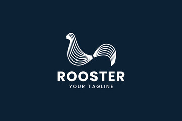 Rooster logo icon illustration, simple logo for branding