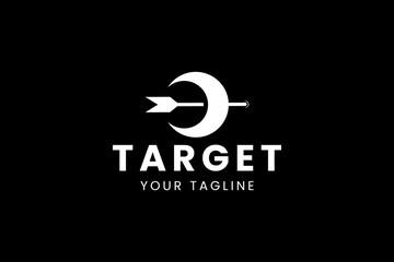 Target logo icon illustration, simple logo for branding