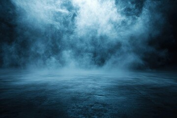 Dark blue storm clouds obscure the night sky