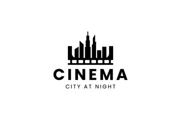 Cinema logo icon illustration, simple logo for branding